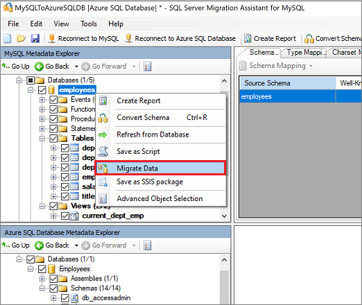 Azure SQL MySQL - Migrate MySQL data to Azure SQL Database